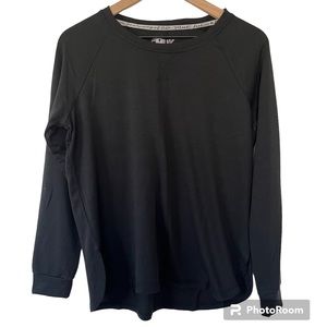 Muk Luks French terry rest and reset shirttail long sleeve top